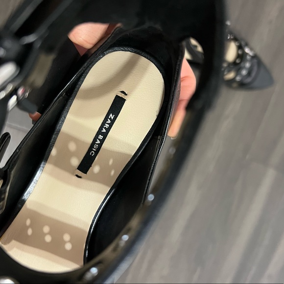 Zara buckled pointed black flat - Picture 4 of 6